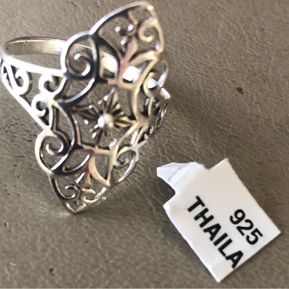 Sterling Silver .925 NWT Dainty Filigree Ring Wms Sz 10 - Picture 13 of 14